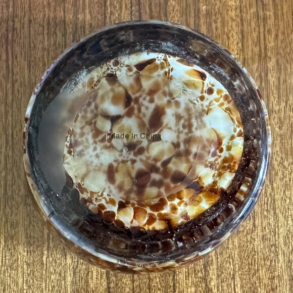 ๐HP๐ Hand Blown Tortoise Shell Leopard Translucent Art Glass Vase Tropical - Picture 13 of 15